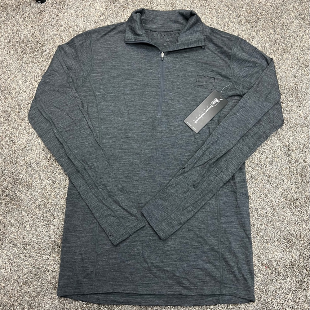 banded jacket womens‎ medium grey quarter zip pullover hunting outdoor casual